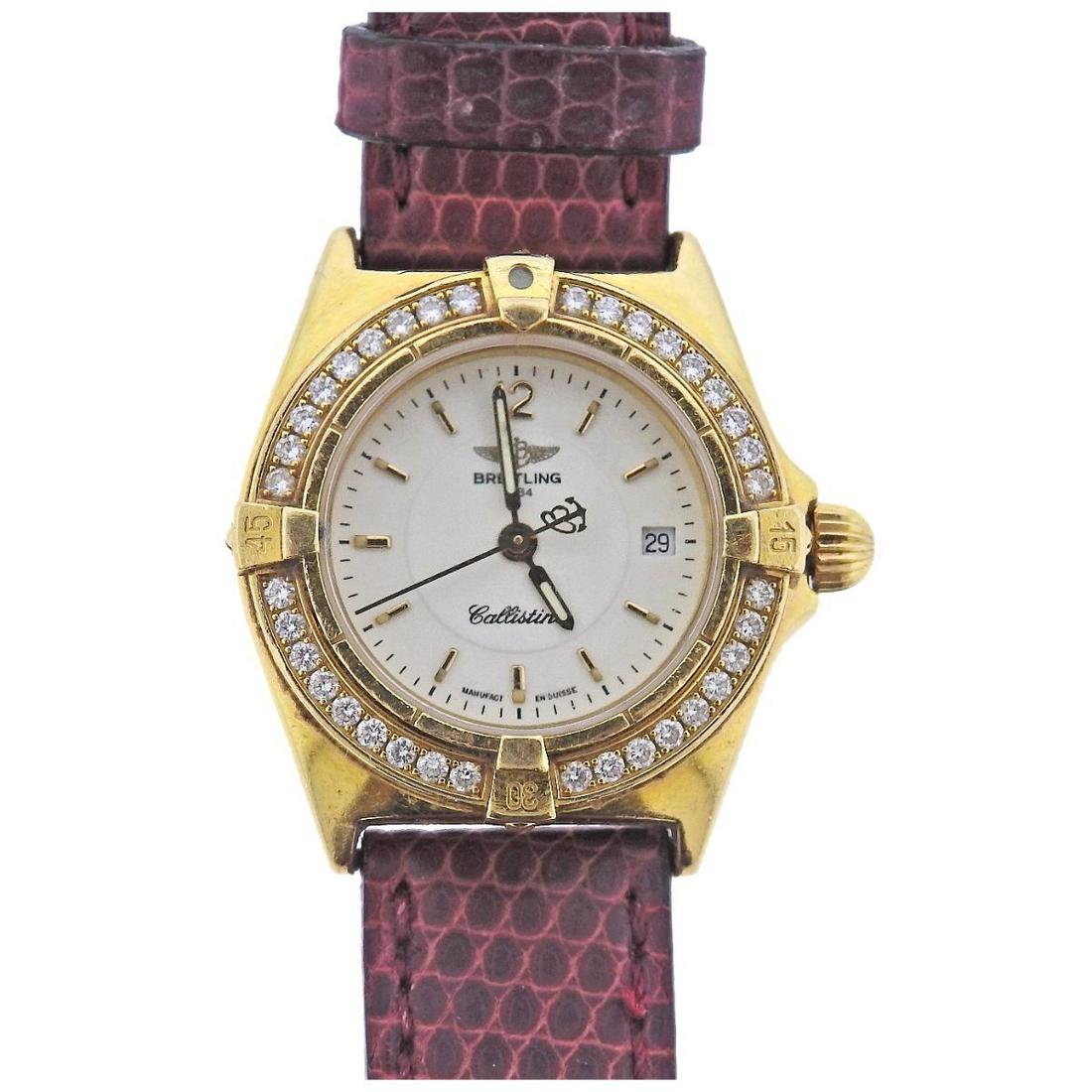 Breitling Callistino 18k Gold Quartz Ladies Watch K52043 (1 of 4)
