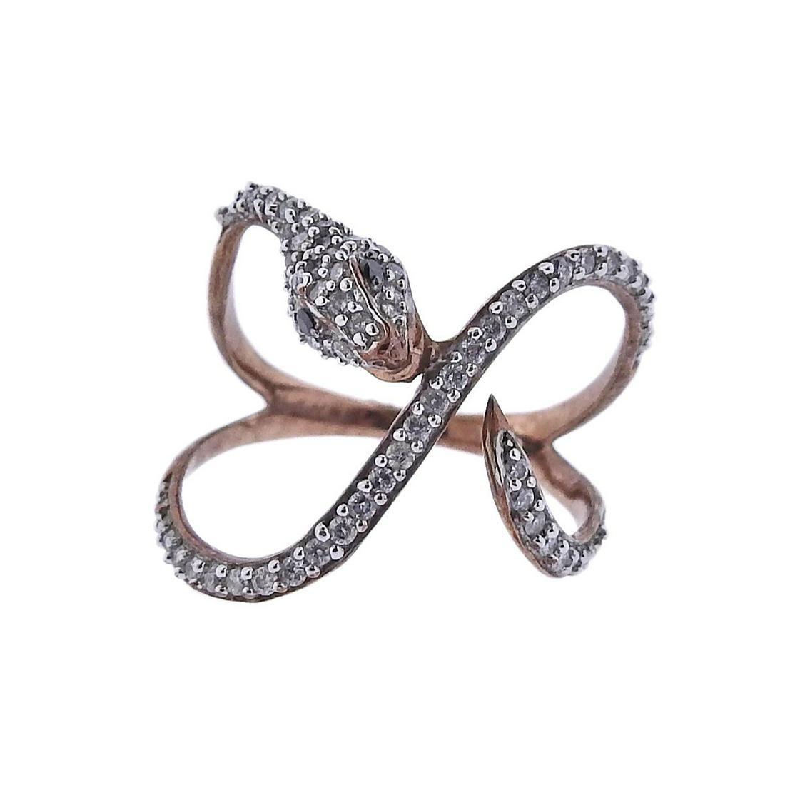 Kallati Gold Diamond Snake Ring (1 of 3)