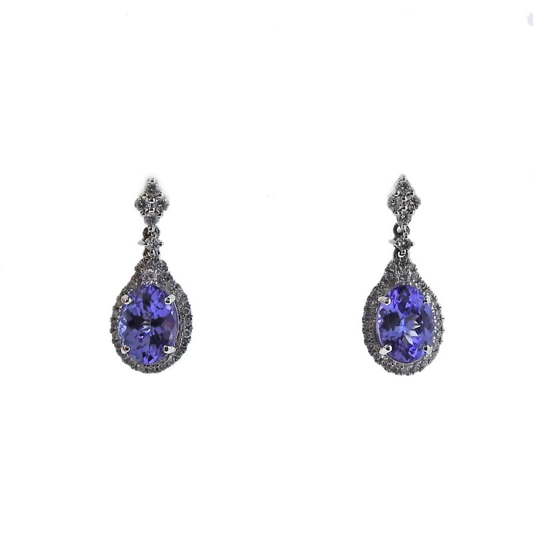 Kallati Tanzanite Diamond Gold Earrings (1 of 3)