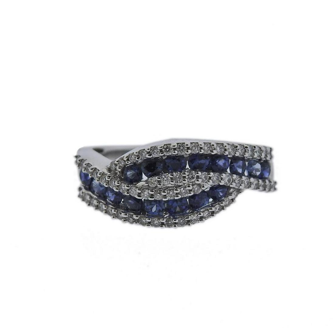 Kallati Sapphire Diamond Gold Ring (1 of 3)