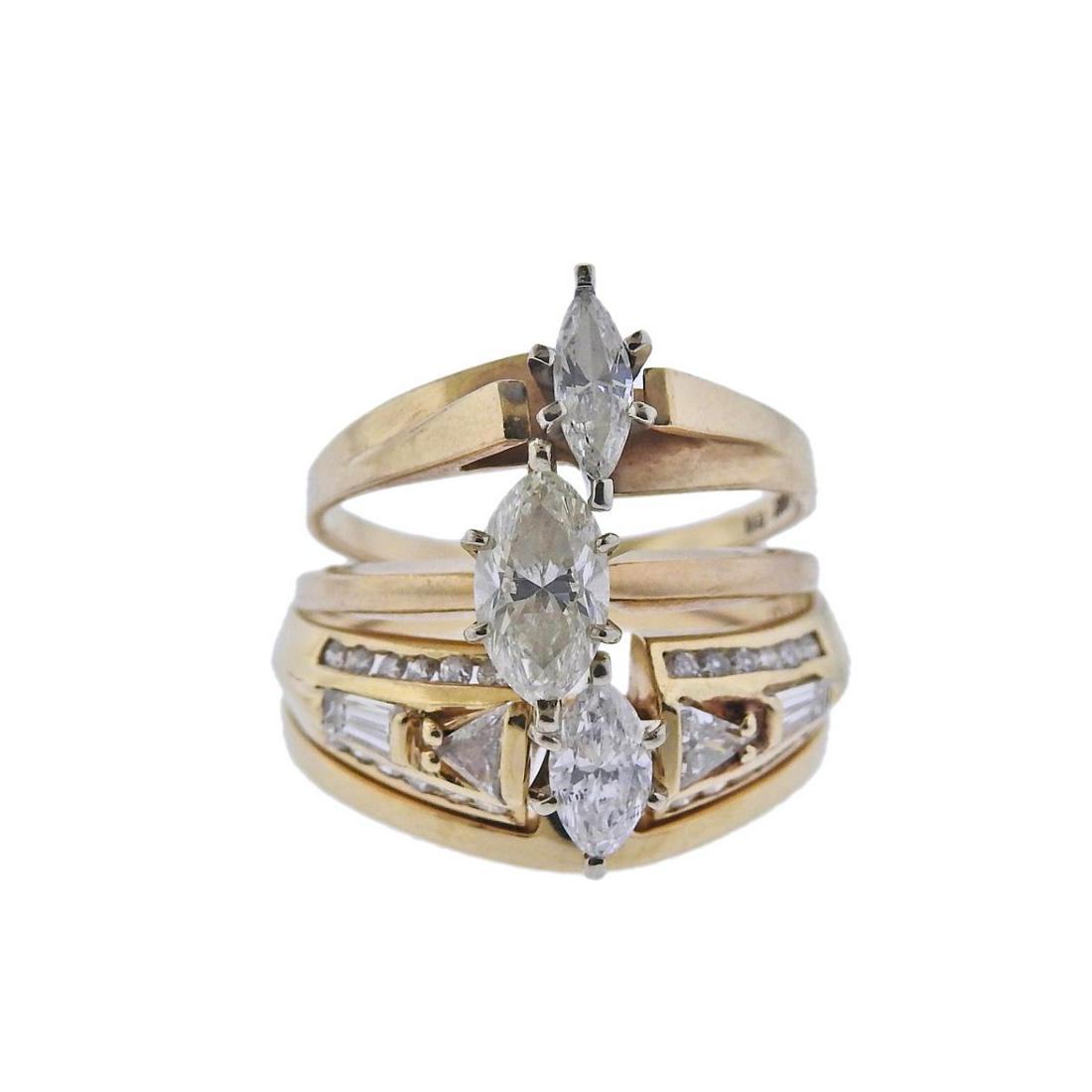 14k Gold Diamond Engagement Ring Lot of 3 (1 of 3)