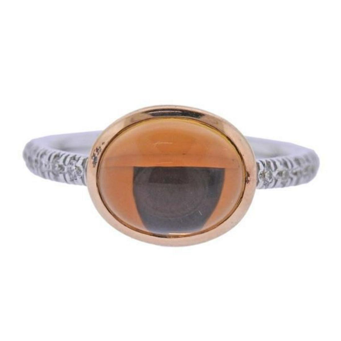 Mimi Milano 18k Gold Diamond Citrine Ring (1 of 4)