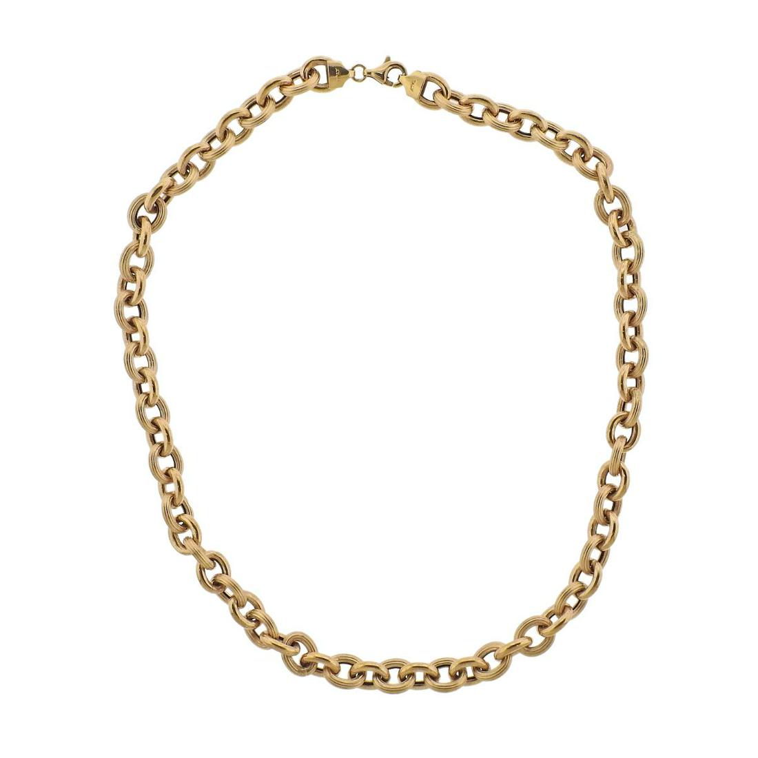 Italian 18k Gold Link Necklace (1 of 4)