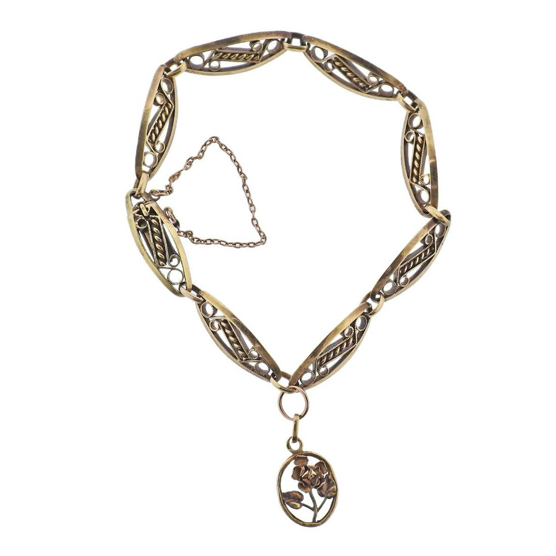 Antique French 18k Gold Link Bracelet (1 of 4)