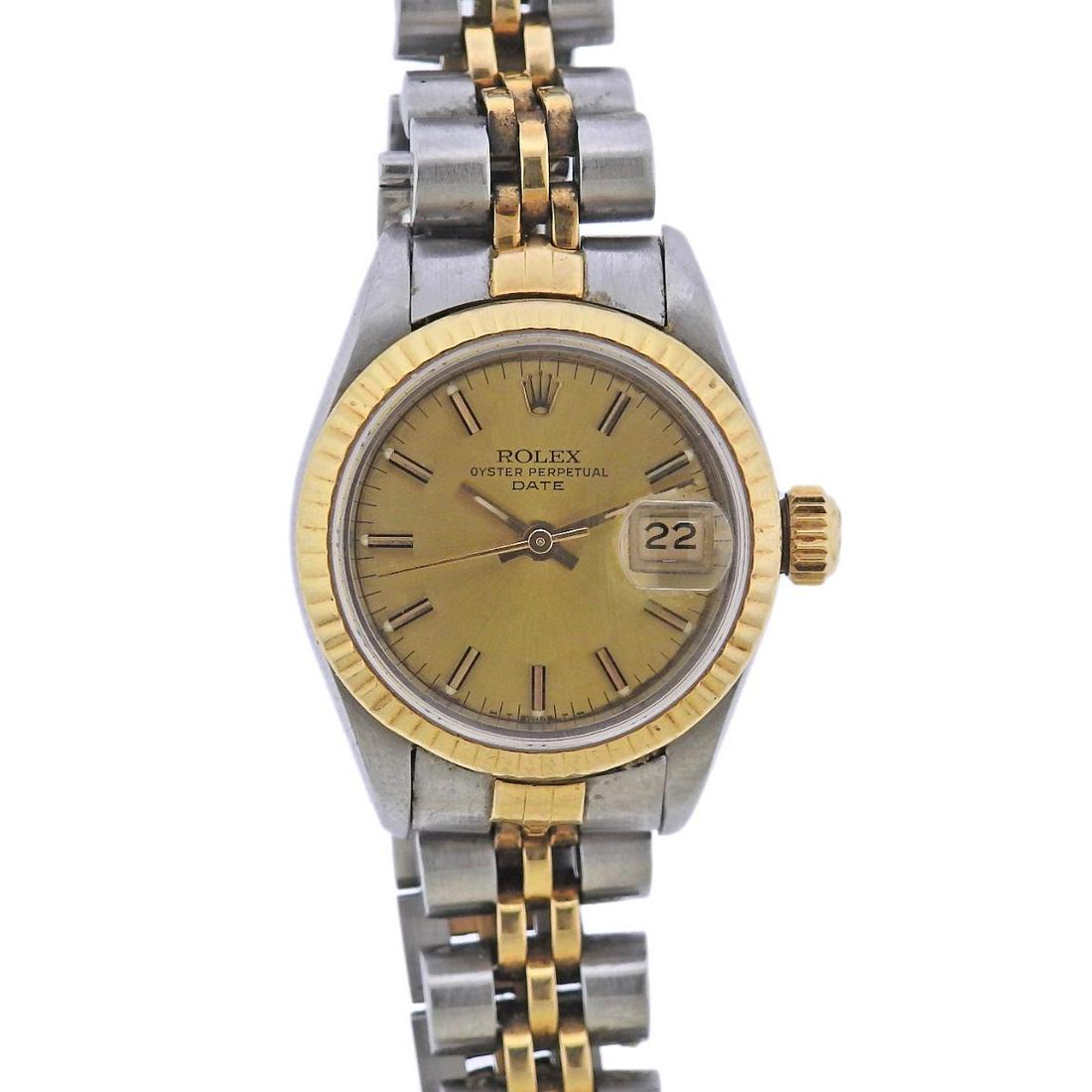 Rolex Date Two Tone 26mm Automatic Watch 69173 (1 of 4)