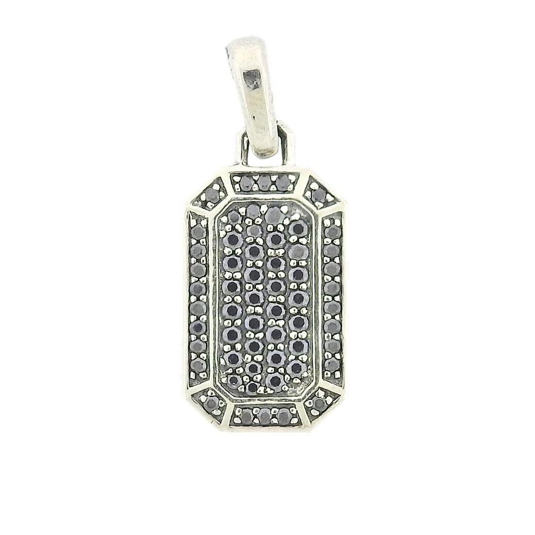 David Yurman Sterling Silver Black Diamond Pendant (1 of 4)