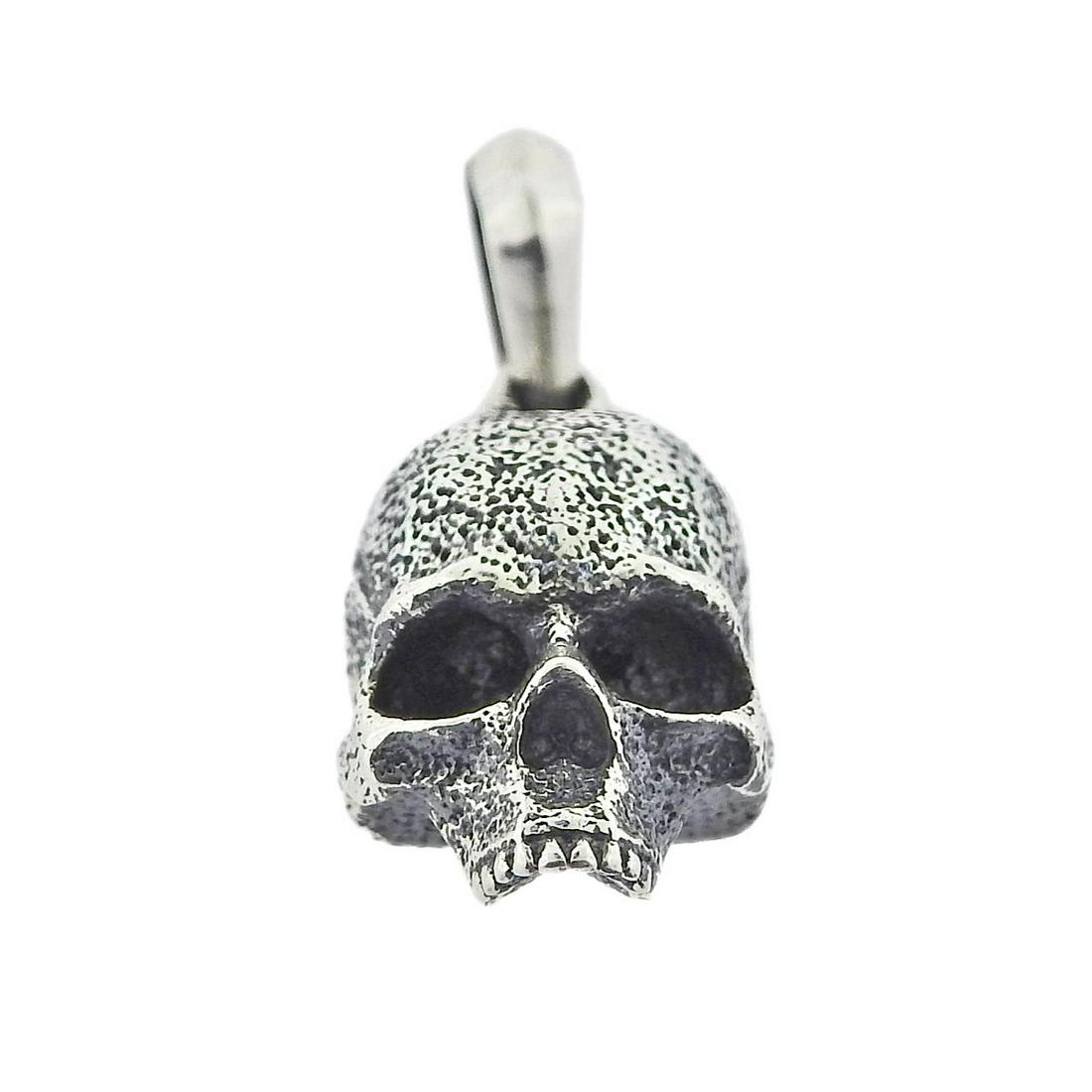 David Yurman Sterling Silver Skull Pendant Charm (1 of 4)