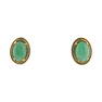 Gump's 18k Gold Apple Green Jade Earrings