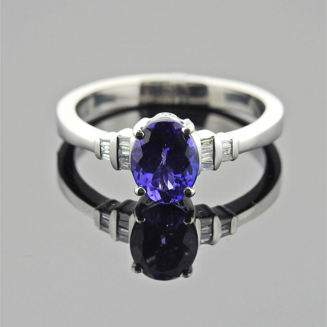Platinum Diamond Tanzanite Ring (1 of 3)