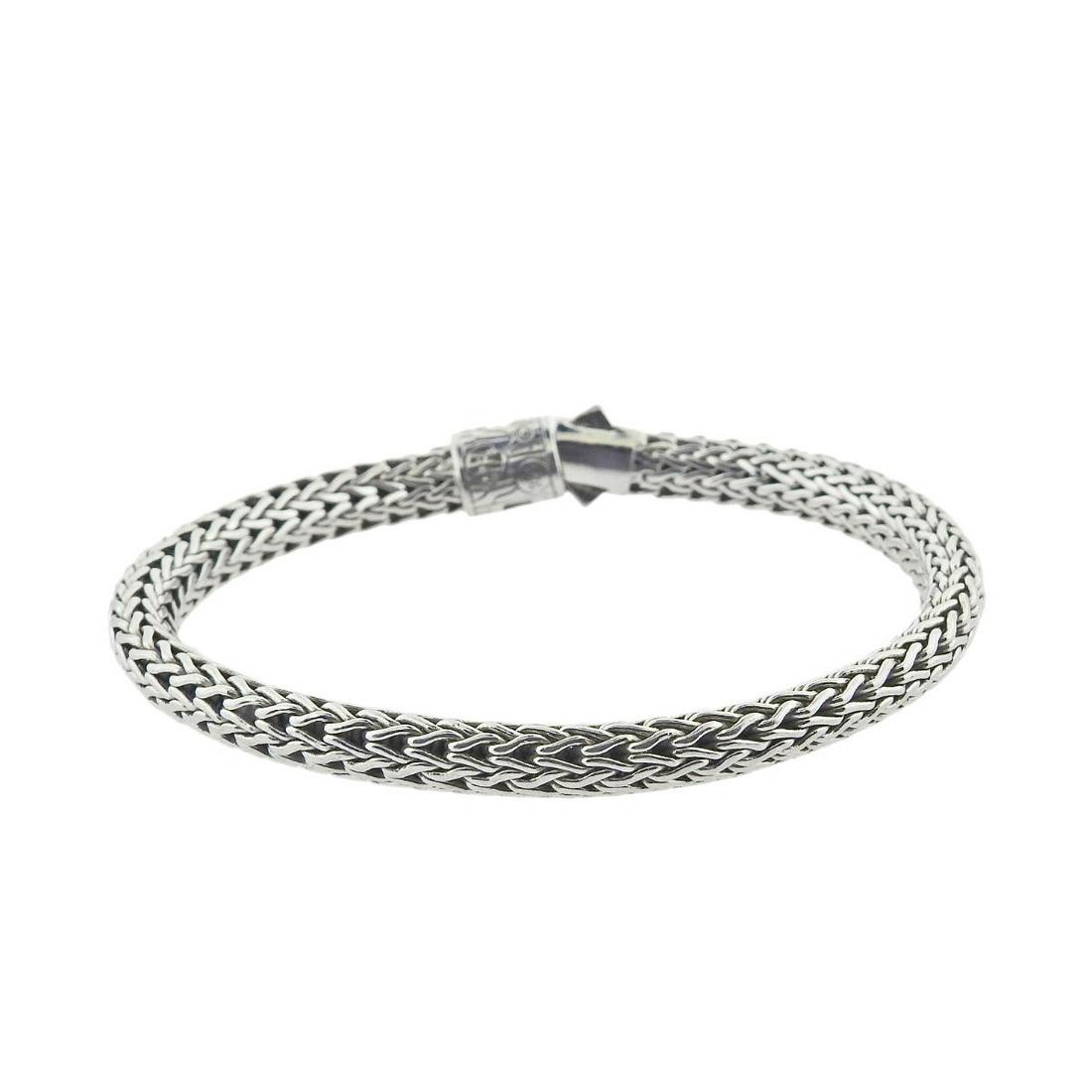 John Hardy Classic Chain Silver Diamond Bracelet (1 of 4)