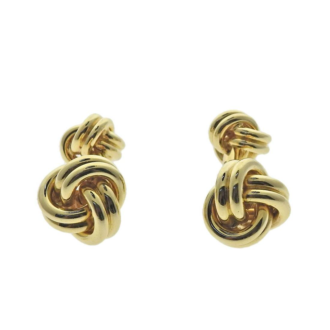 Tiffany & Co 18k Gold Knot Cufflinks (1 of 4)