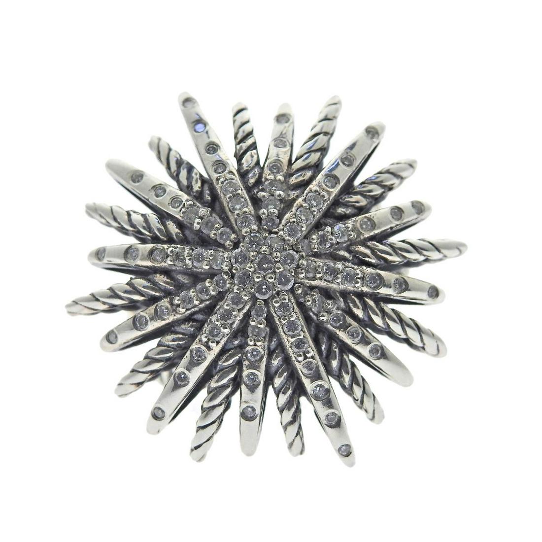 David Yurman Starburst Silver Diamond Ring (1 of 5)