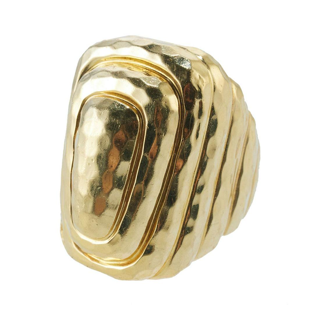 Henry Dunay 18k Hammered Gold Ring (1 of 5)