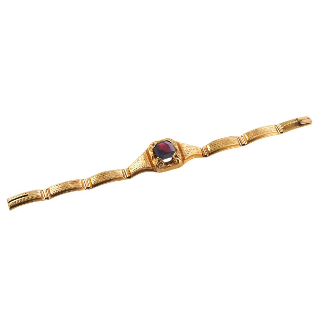 Antique Victorian Garnet Gold Bracelet (1 of 4)