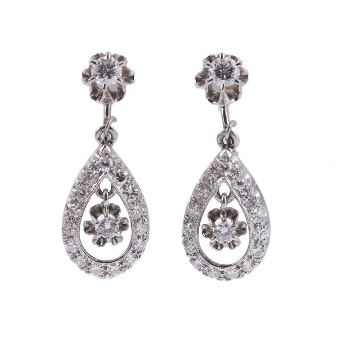 14k Gold Diamond Drop Earrings (1 of 3)
