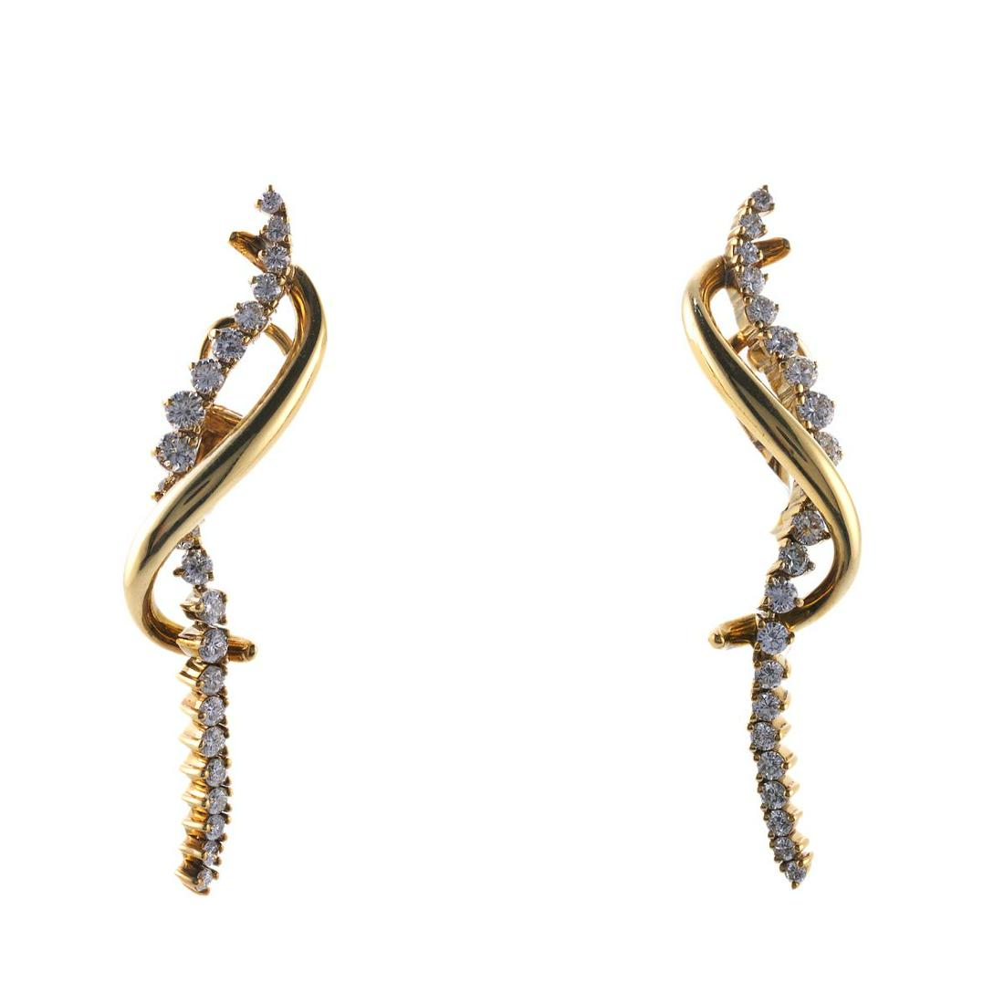 Jose Hess 18k Gold Diamond Earrings (1 of 4)