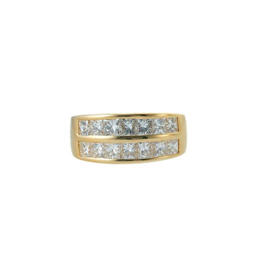 14k Gold Diamond Half Band Ring (1 of 3)