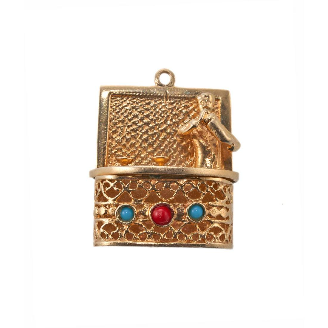 Vintage 14k Gold Bartender Charm Pendant (1 of 3)