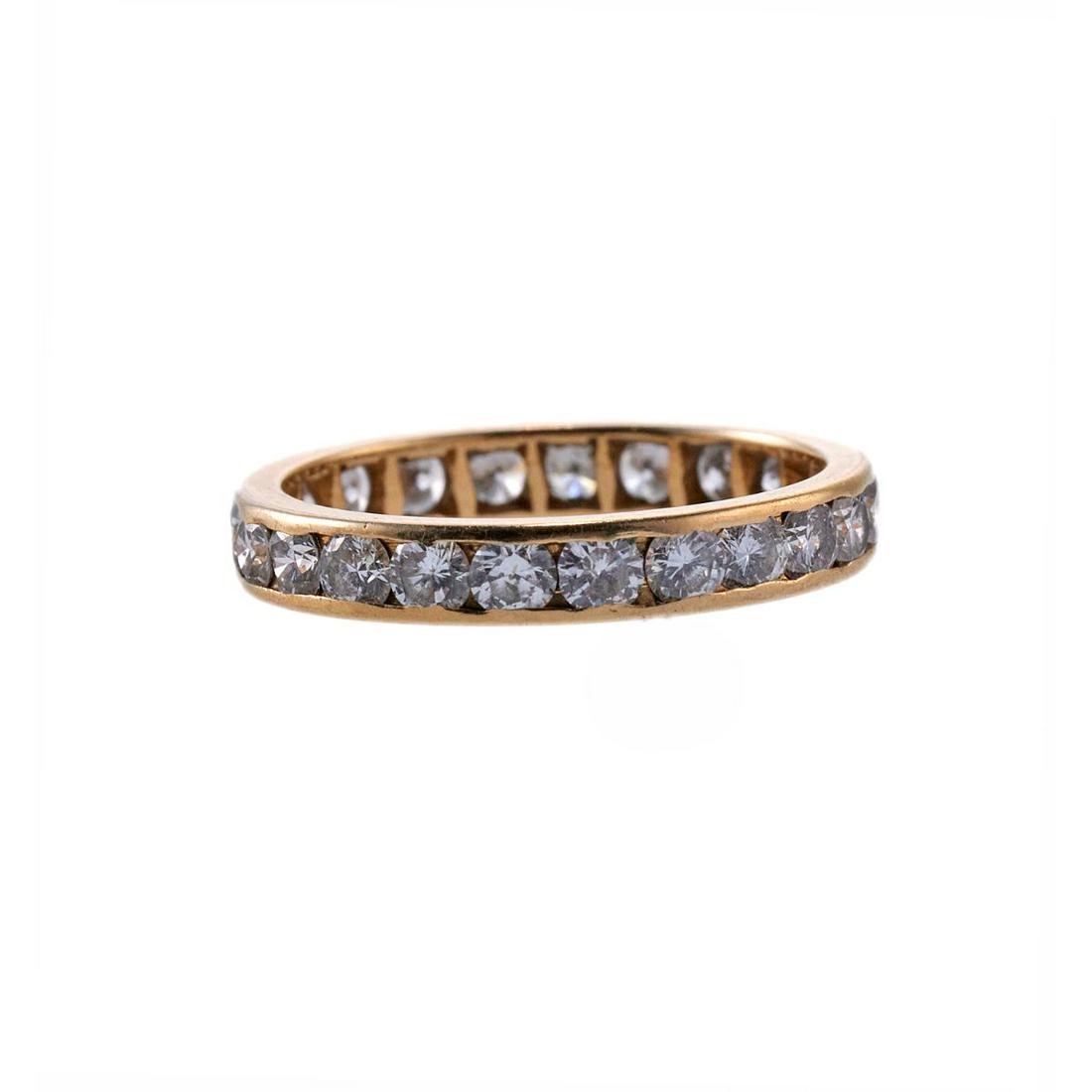 14k Gold Diamond Eternity Wedding Band Ring (1 of 2)