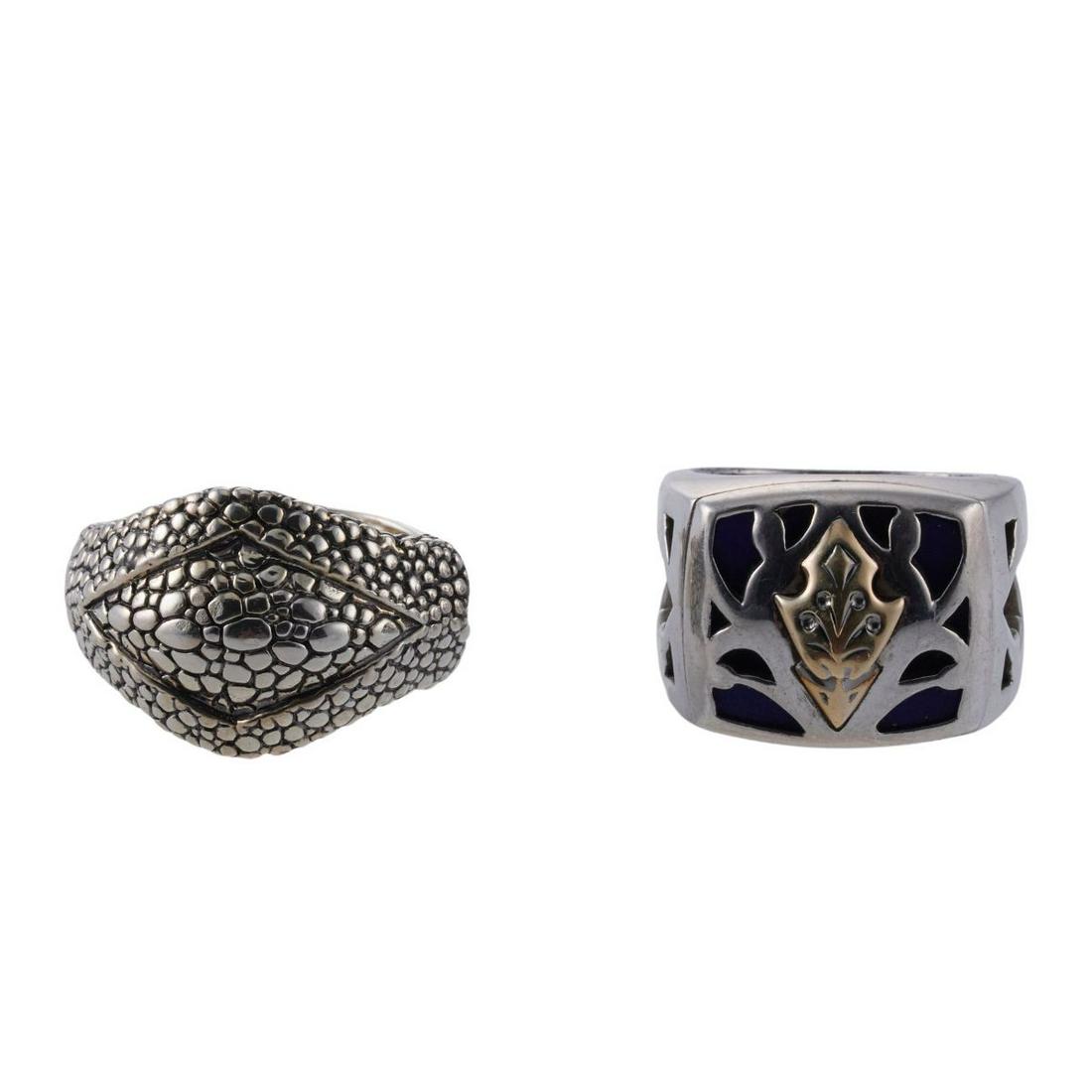 Stephen Webster Sterling Silver Lapis Men's Ring Lot (1 of 3)