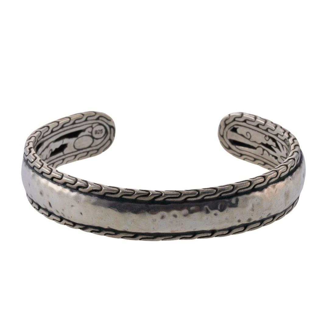 John Hardy Hammered Sterling Silver Cuff Bracelet (1 of 4)