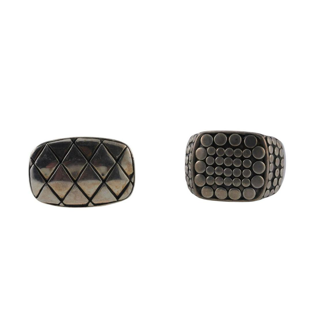 John Hardy Sterling Silver Men's Ring Lot (1 of 4)