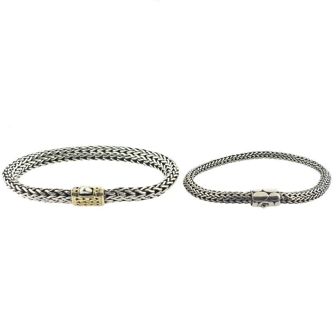 John Hardy Silver Gold Classic Chain Bracelet Lot of 2 (1 of 3)