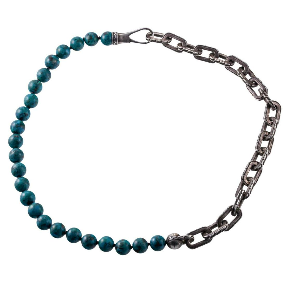 John Hardy Naga Silver Turquoise Bracelet Necklace (1 of 4)