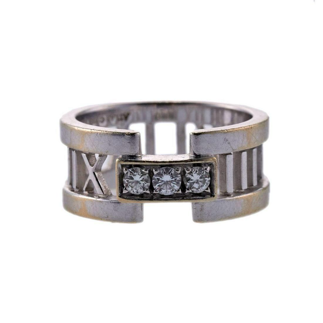Tiffany & Co Atlas 18k Gold Diamond Band Ring (1 of 4)
