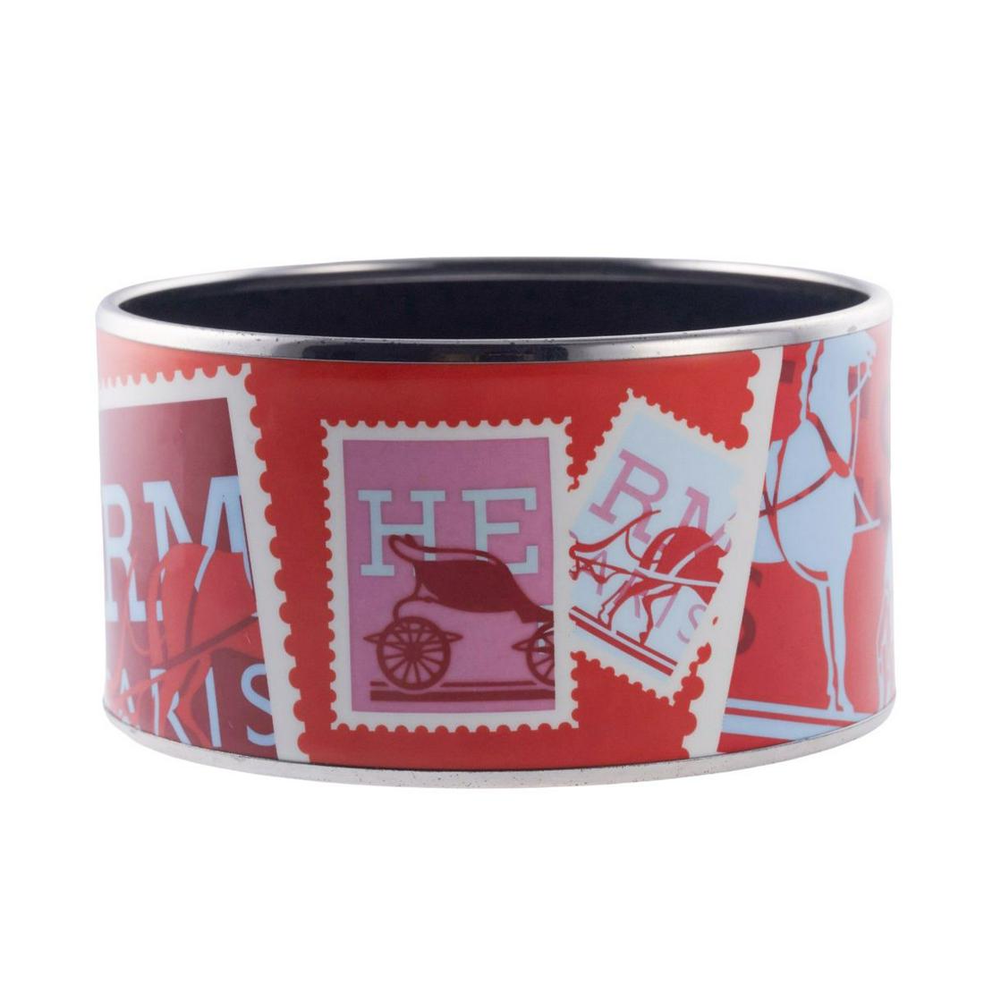 Hermes Enamel Wide Bangle Bracelet (1 of 4)