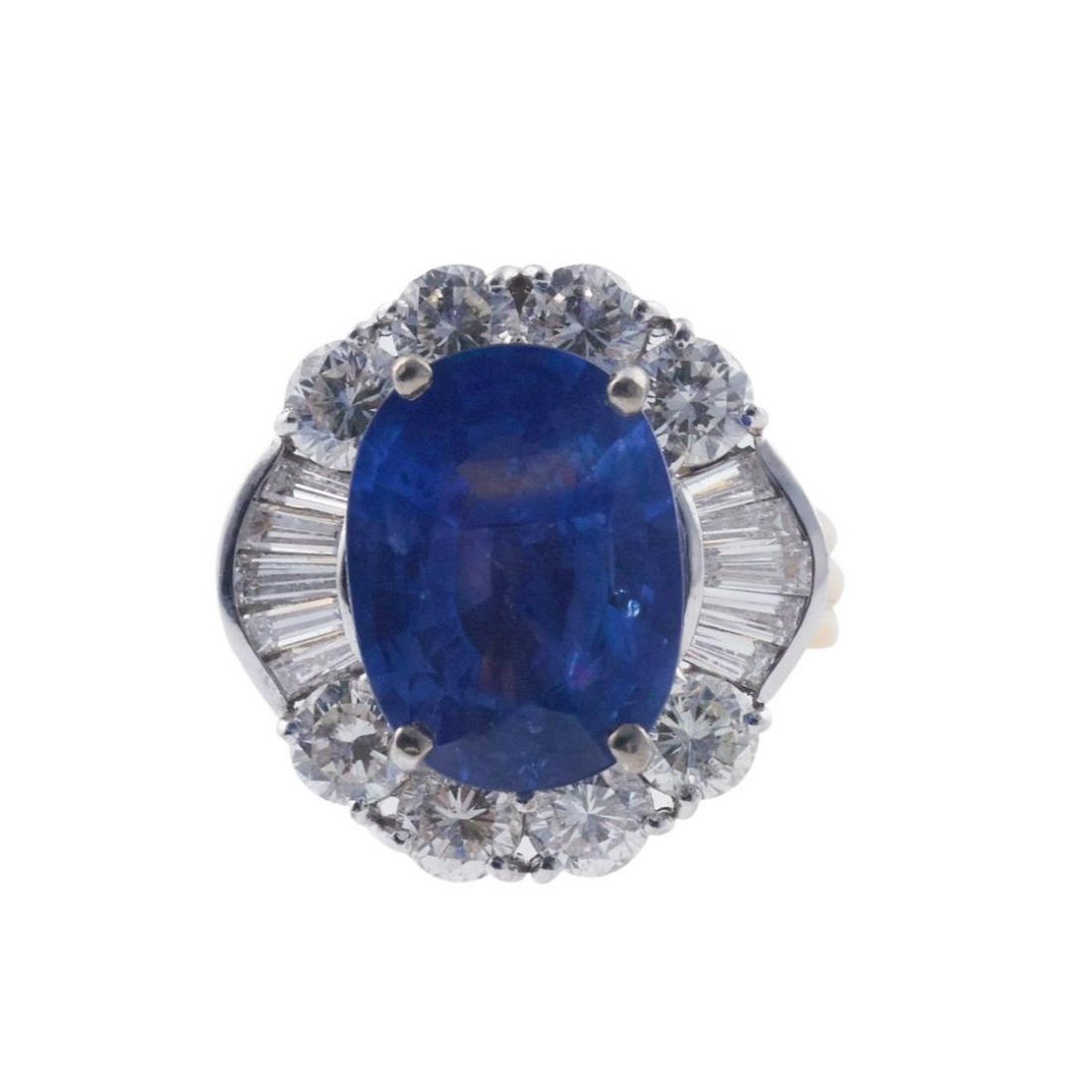 18k Gold Diamond 8.40ct Sapphire Ring Pendant (1 of 5)