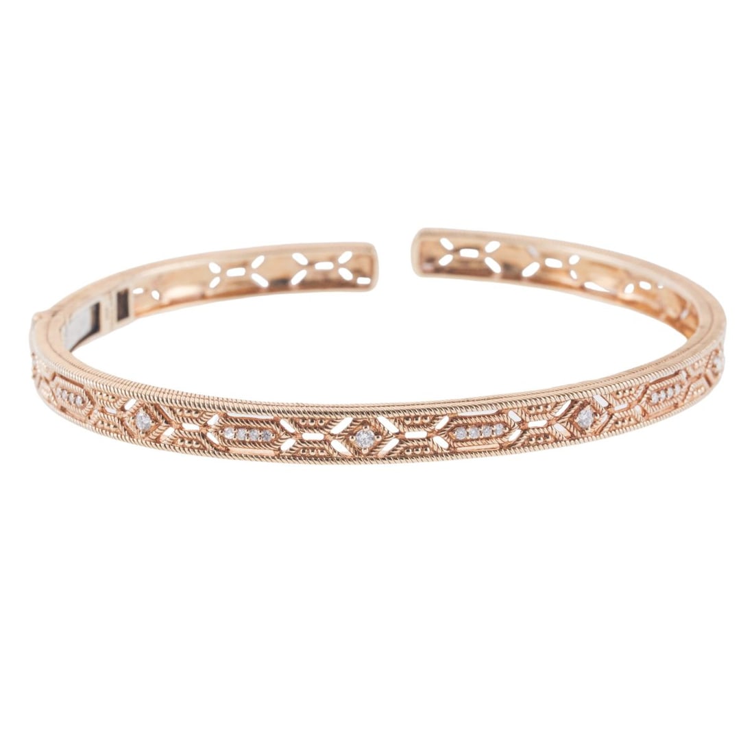 Judith Ripka 14k Gold Diamond Cuff Bracelet (1 of 4)