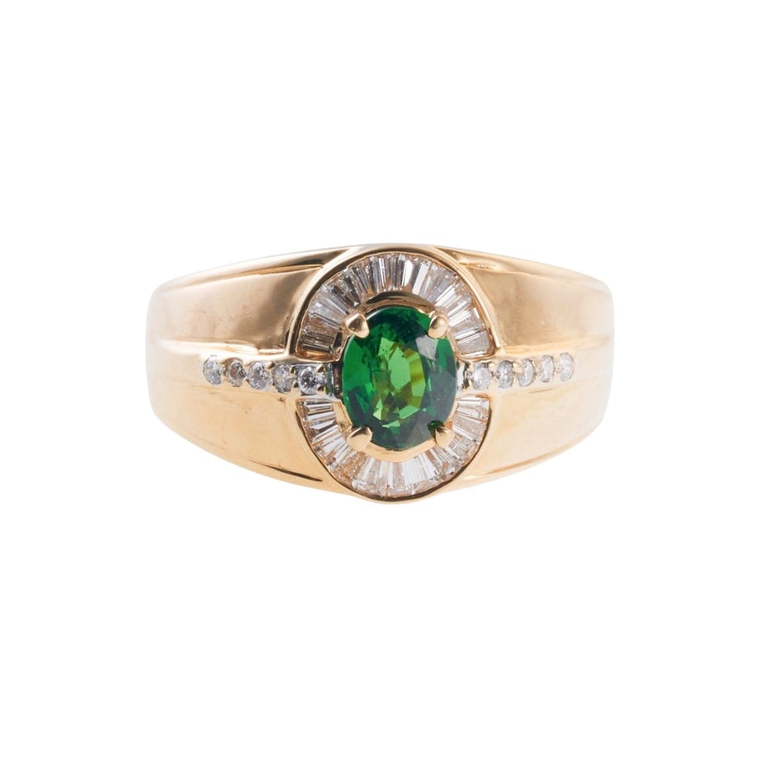 18k Gold Diamond Tsavorite Ring (1 of 4)