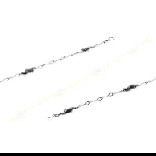 Cartier Art Deco 18k Gold Sapphire Enamel Link Bracelet: Metal : 18k Gold Designer : Cartier Gemstone : Sapphires (stones have small chips) Measurements : Bracelet is 6.75" long and 8mm wide. Marked: : Cartier NY, Serial number partially polish