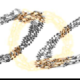 Tiffany HardWear 18k Gold Link Wrap Bracelet Necklace: Metal : 18k Gold Designer : Tiffany & Co Gemstone : None Measurements : Bracelet is 14.5" long, can be worn as a choker necklace. Marked: : T & Co, 750, Italy. Weight: 31.5 grams