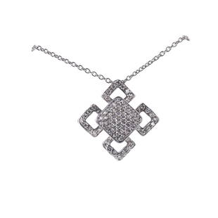 Audemars Piguet 18k Gold Diamond Pendant Necklace: Metal : 18k Gold Designer : Audemars Piguet Gemstone : Diamonds approx. 0.85ctw. Measurements : Necklace is 21" long, pendant is 16mm x 16mm. Marked: : AP hallmark, 750, G0228. W