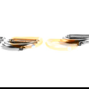 Cartier 18k Gold Sapphire Cufflinks: Metal : 18k Gold Designer : Cartier Gemstone : Sapphire Measurements : Each cufflink measures 24mm x 15mm x 5.5mm. Marked: : Cartier, 1998, 959778, 750. Weight: 11.7 grams 