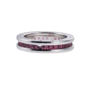 Bvlgari Bulgari B.Zero1 Pink Tourmaline 18k Gold Ring: Metal : 18k Gold Designer : Bvlgari Gemstone : Pink tourmaline Measurements : Ring size 6.5, ring is 5mm wide. Marked: : Bvlgari, made in Italy, 750. Weight: 9 grams 