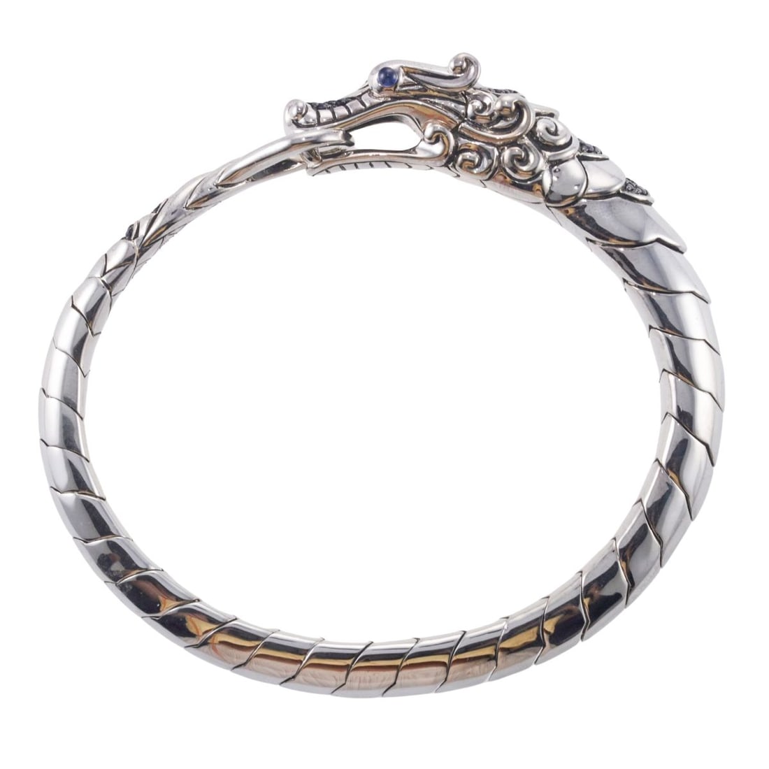 John Hardy Naga Legends Black Sapphire Sterling Silver Dragon Bracelet (1 of 6)