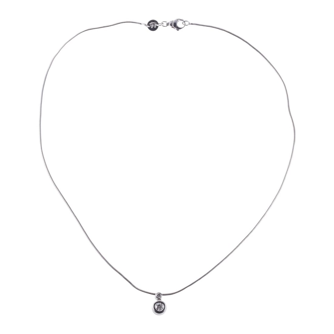 Movado Diamond Gold Pendant Necklace (1 of 3)