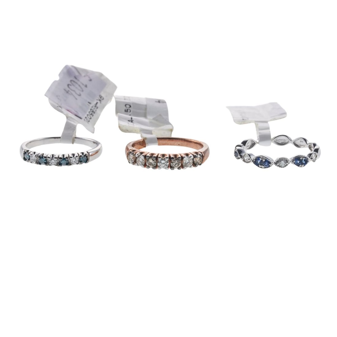 Kallati Gold White Fancy Diamond Sapphire Ring Lot of 3 (1 of 3)