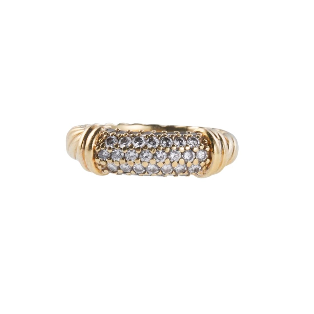 David Yurman Diamond Gold Band Ring (1 of 4)