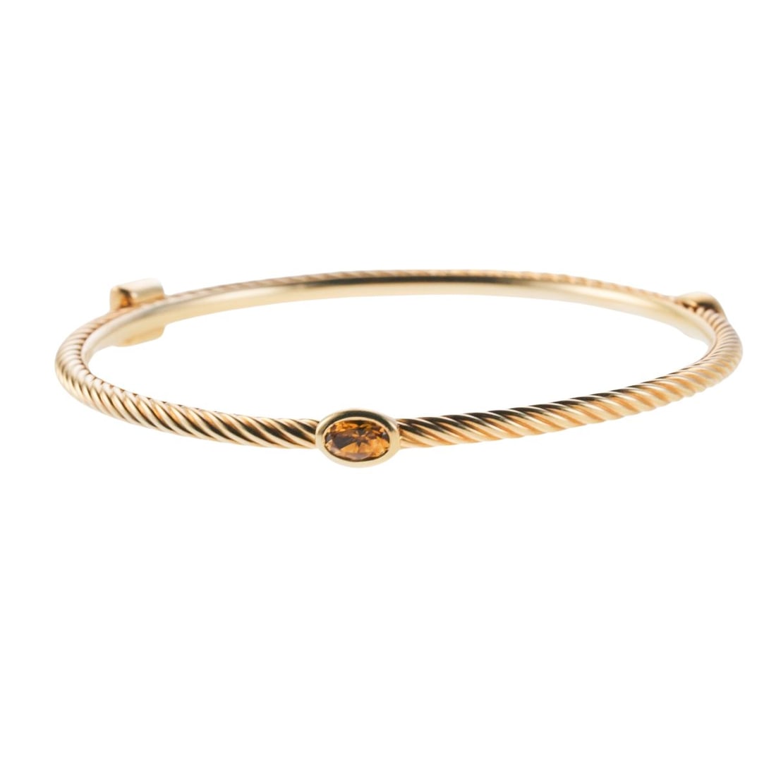 David Yurman Gold Citrine Bangle Bracelet (1 of 4)