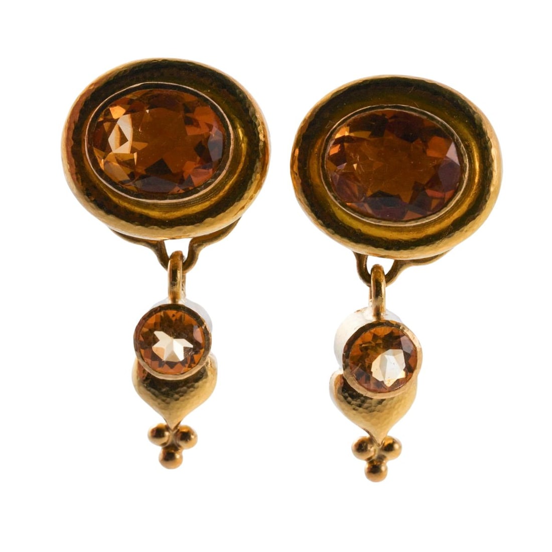 Elizabeth Locke 18k Gold Citrine Earrings (1 of 5)