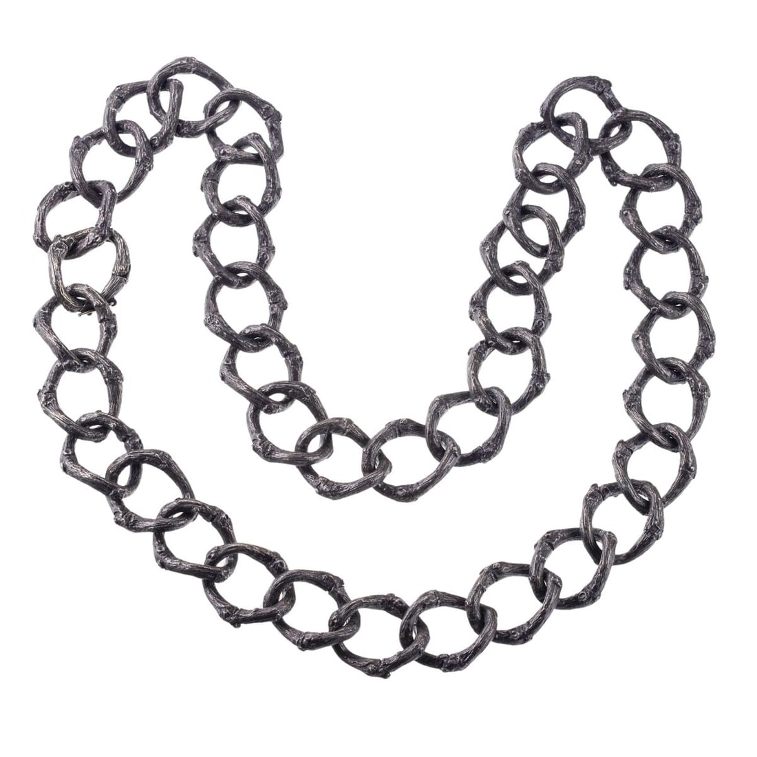 Katey Brunini Sterling Silver Bamboo Link Necklace (1 of 4)