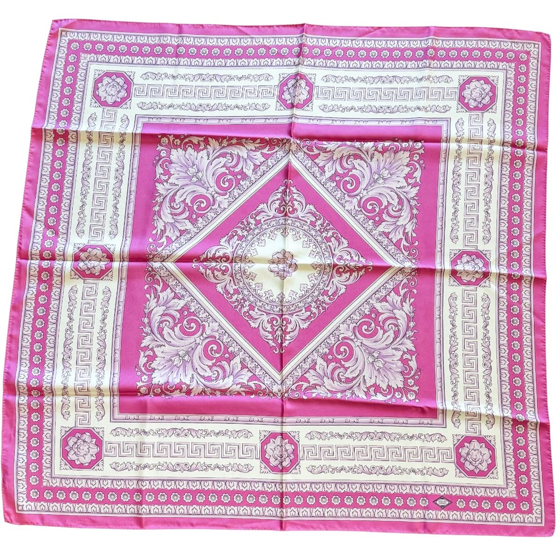 Versace Floral Silk Scarf (1 of 4)