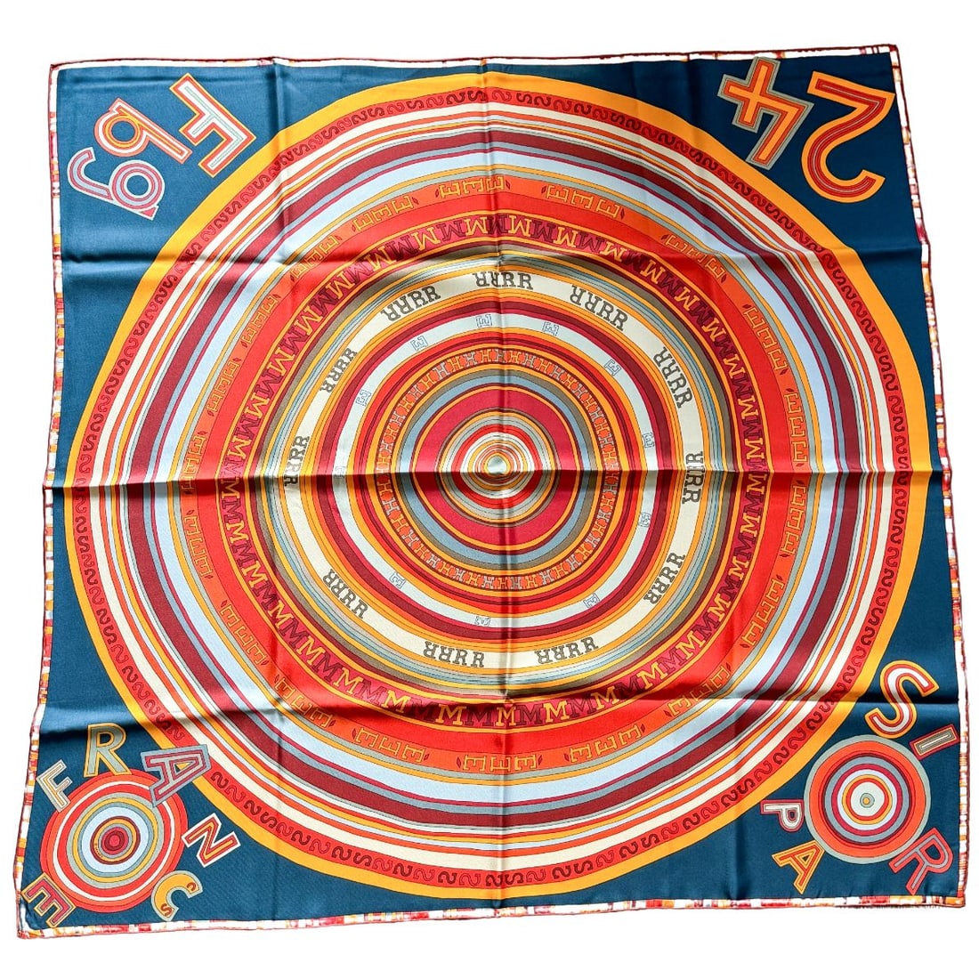 Hermes Tohu Bohu by Claudia Stuhlhofer-Mayr Limited Edition Silk Scarf: Hermes silk scarf designed Tohu Bohu by Claudia Stuhlhofer-Mayr. Measurements of the scarf leanth is 34" and width - 34" . Marked Hermes Paris, Made in France 100% silk. Very good condition.