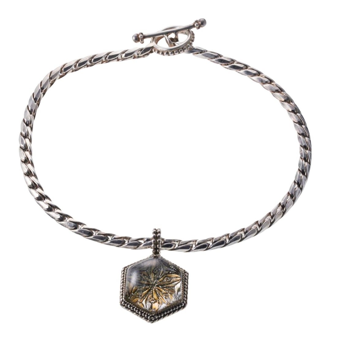 Stephen Dweck Sterling Silver Crystal Pendant Necklace (1 of 5)