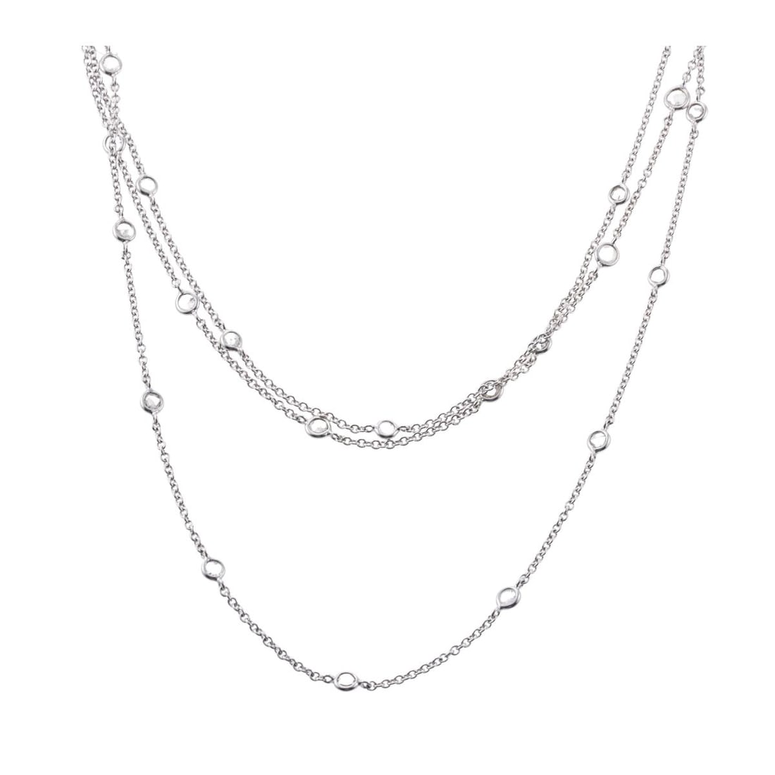 18k Gold Diamond by the Yard Long Necklace (1 of 4)