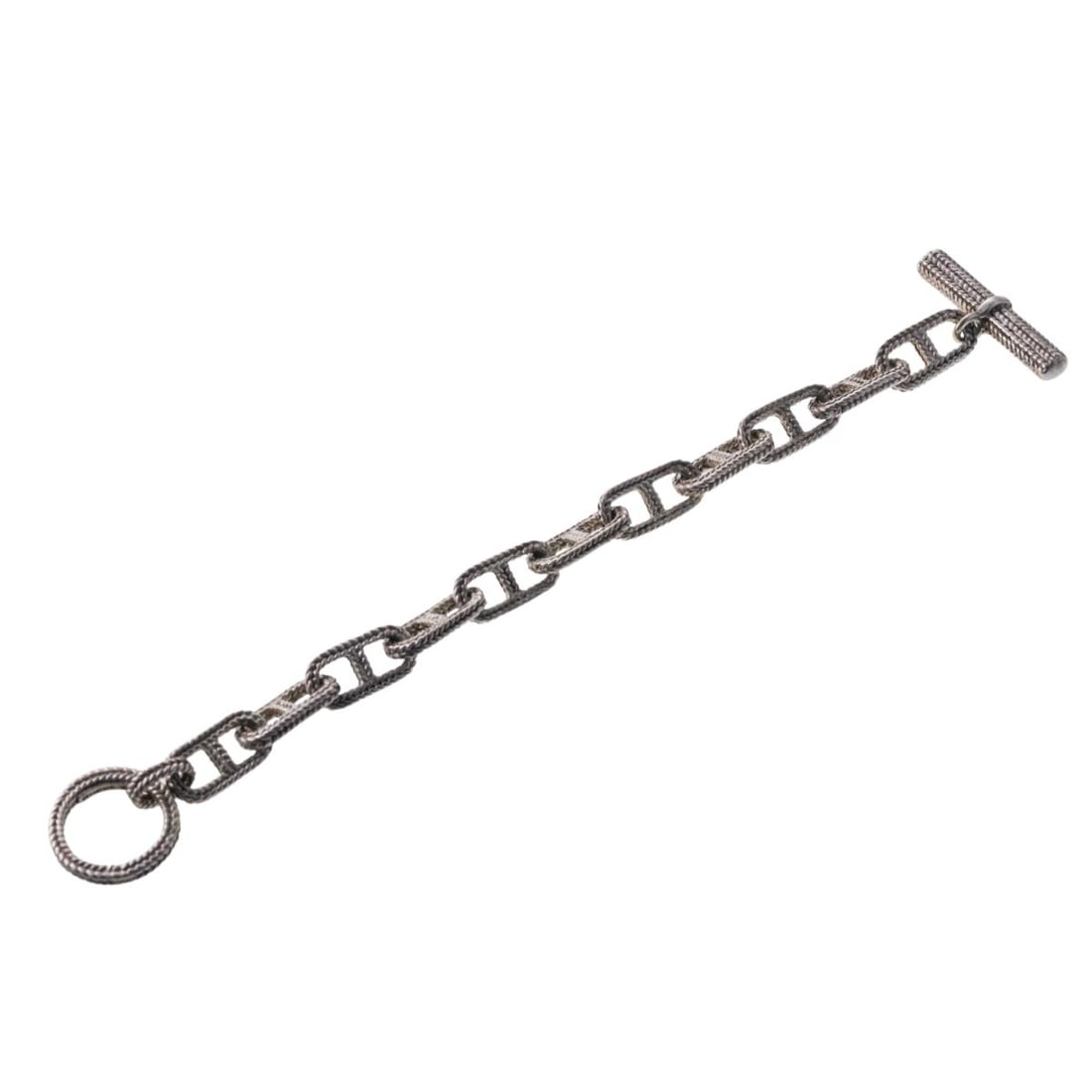 Tiffany & Co Sterling Silver Wide Link Toggle Bracelet (1 of 4)